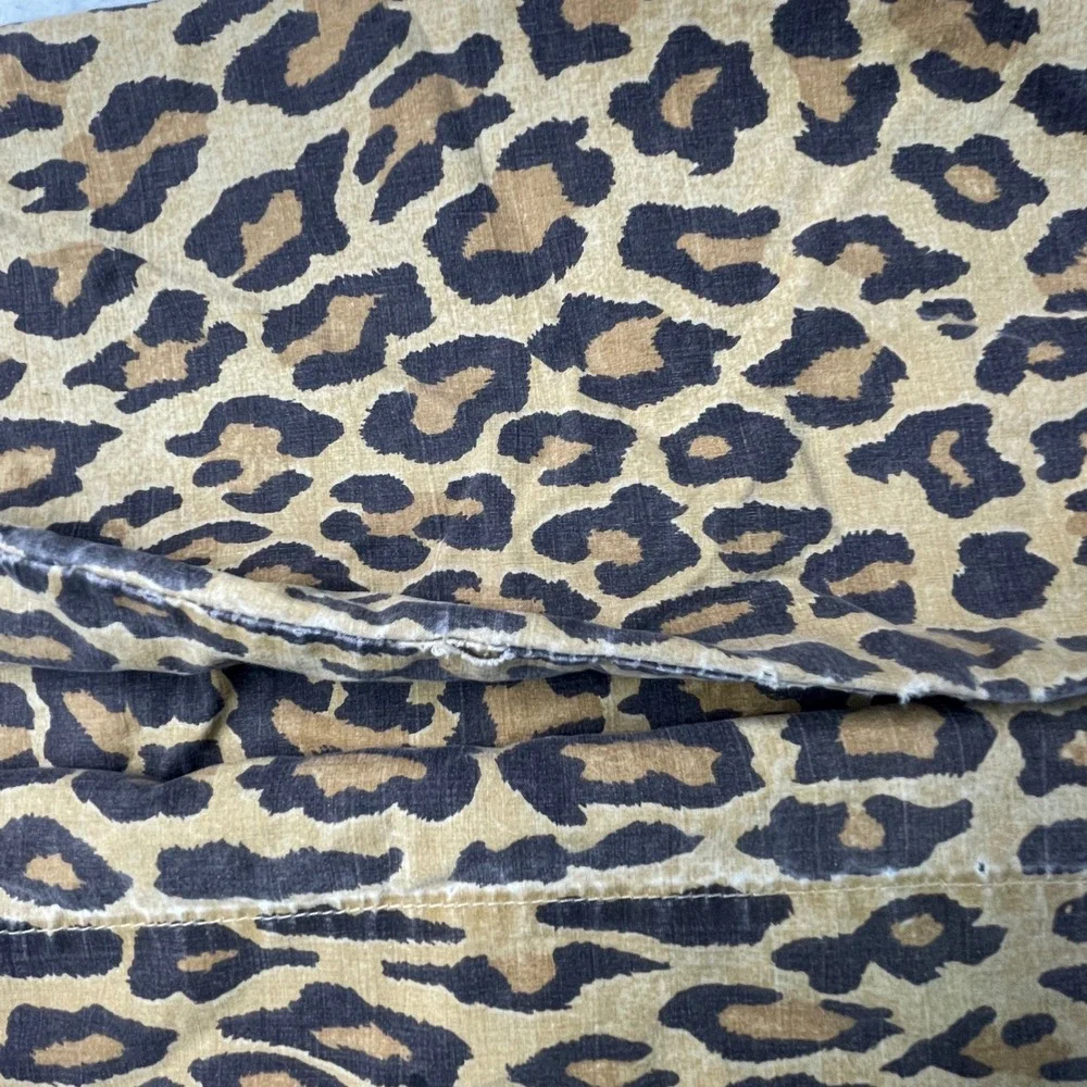 Vtg Ralph Lauren King Pillowcase Leopard Animal Print Cotton Made in USA Damages